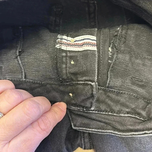 Pilcro Anthropologie Ultra high rise Button Fly  Slim utility Jeans Size 25 - Picture 8 of 12